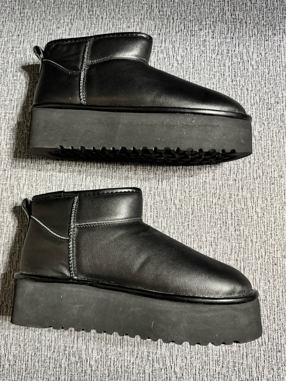 Project Cloud Black Platform Booties